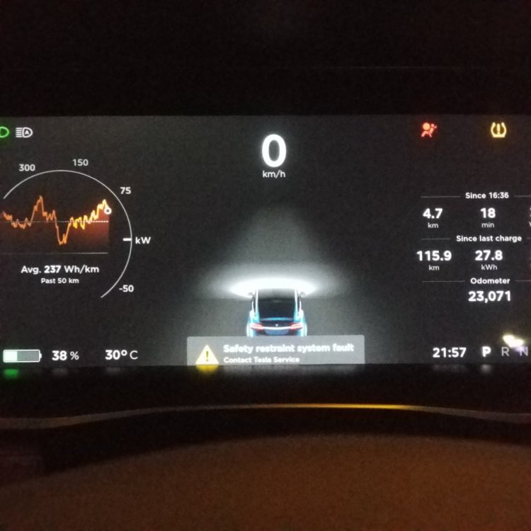Safety restraint system fault - Model X - TSK ФОРУМ